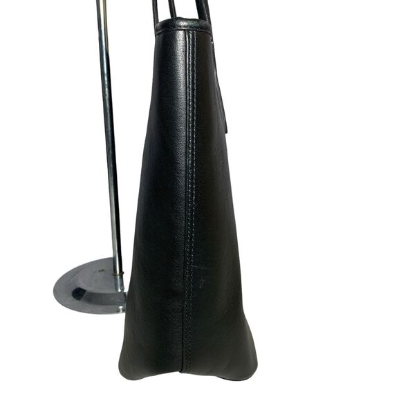 Aritzia Auxiliary Black Leather Tote Bag Purse Carry All + Coin Purse EUC - Picture 5 of 16